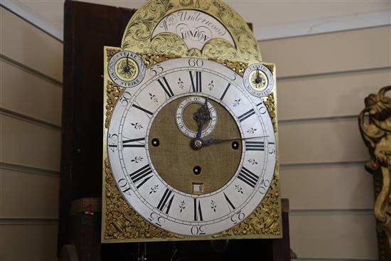 William Underwood of London. A George III walnut cased eight day chiming longcase clock, W.1ft 8in. H.8ft 6in.